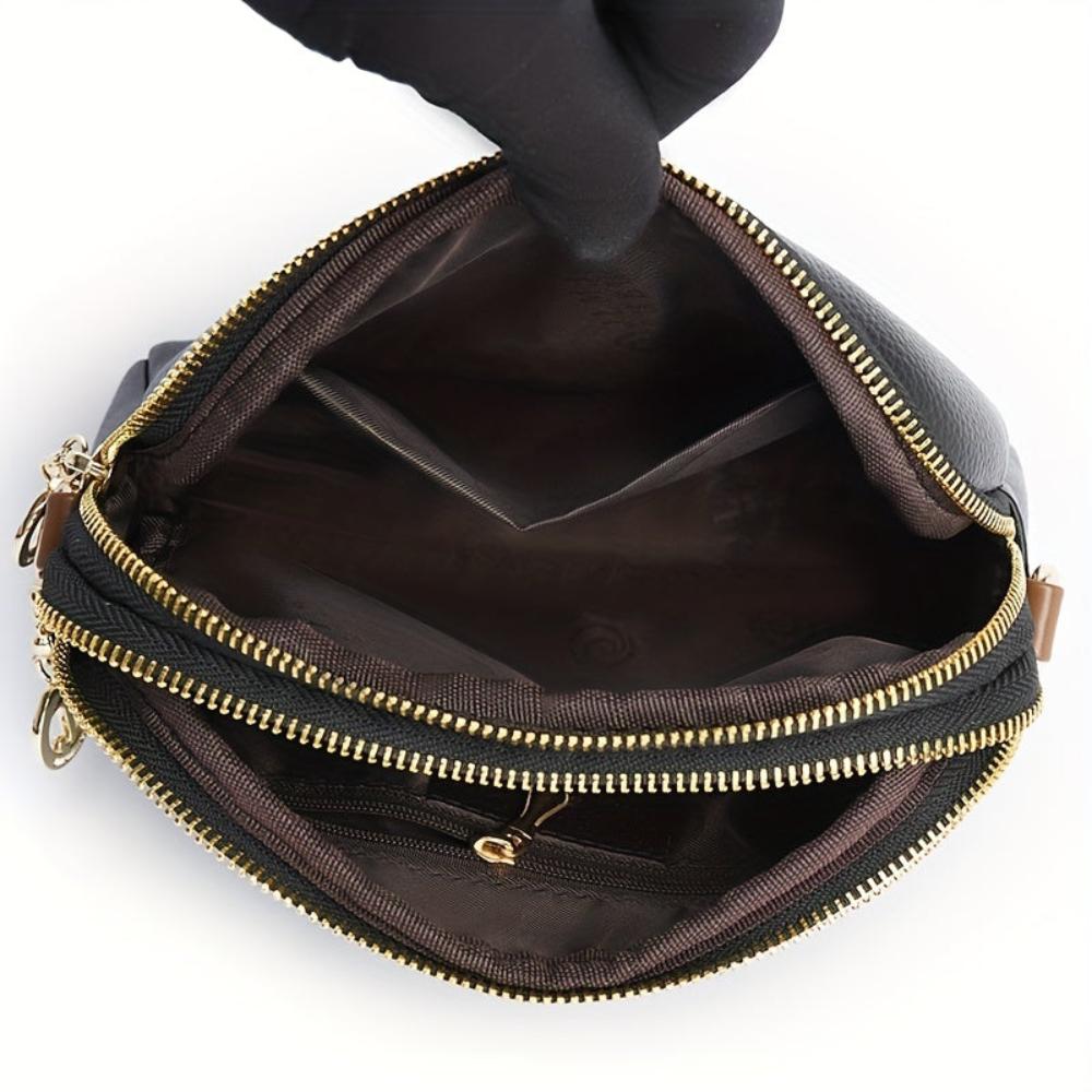 Lavinque Bags Sac Bandoulière Bicolore | Noir & Camel | Élégant et Fonctionnel