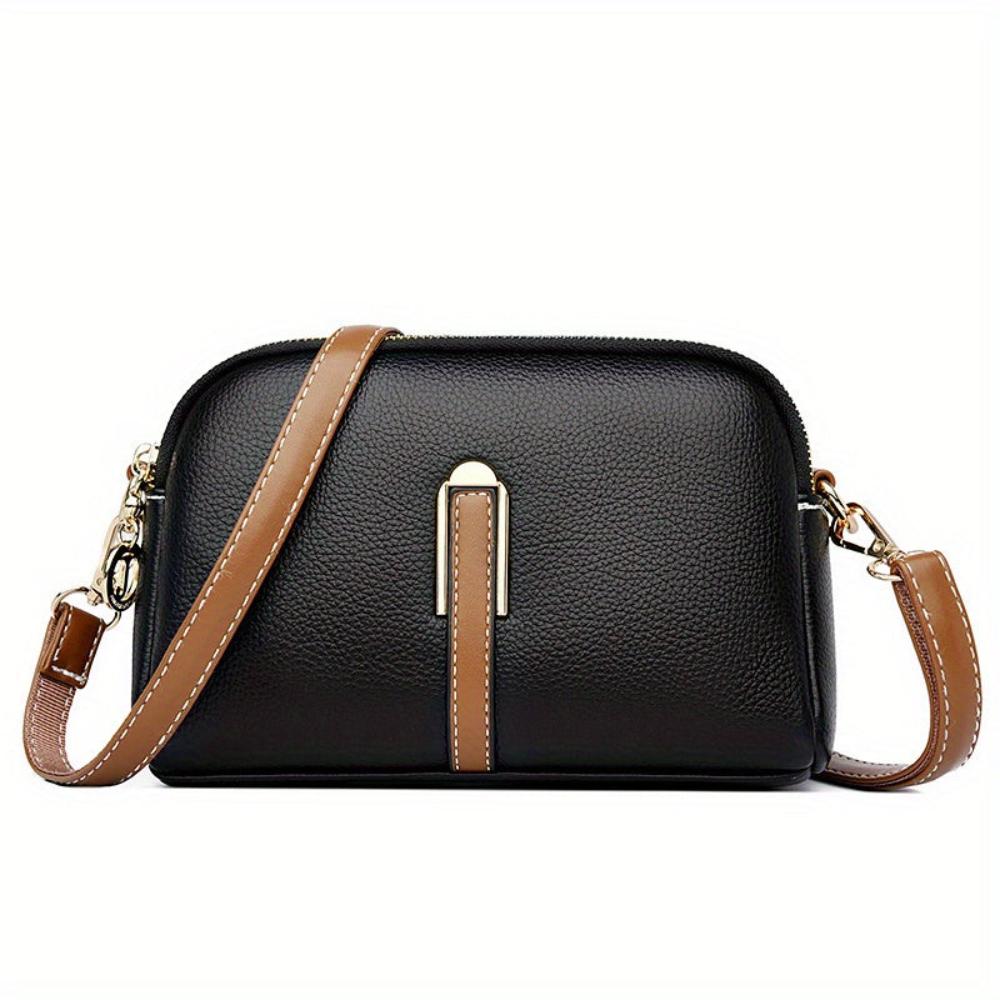 Lavinque Bags Sac Bandoulière Bicolore | Noir & Camel | Élégant et Fonctionnel