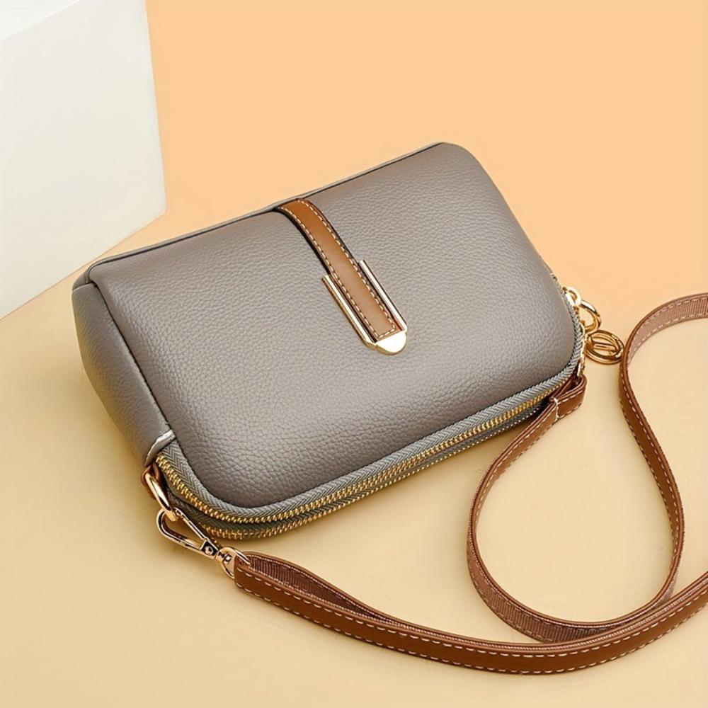 Lavinque Bags Sac Bandoulière Bicolore | Noir & Camel | Élégant et Fonctionnel