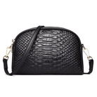 Lavinque Bags Sac Bandoulière | Effet Croco Noir | Élégant & Texturé