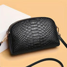 Lavinque Bags Sac Bandoulière | Effet Croco Noir | Élégant & Texturé