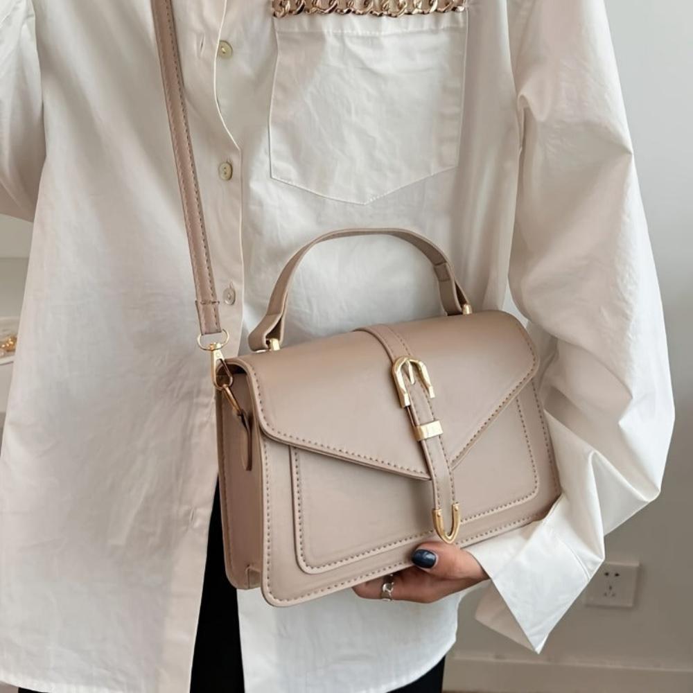 Lavinque Bags Sac Bandoulière Élégant à Boucle Dorée | Noir Classique | Sophistication et Polyvalence