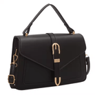Lavinque Bags Sac Bandoulière Élégant à Boucle Dorée | Noir Classique | Sophistication et Polyvalence