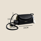 Lavinque Bags Sac bandoulière en cuir | Noir | Élégant et minimaliste