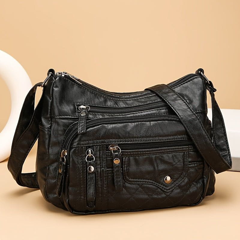 Lavinque Bags Sac Bandoulière Multi-Poches | Cuir PU | Pratique et Moderne
