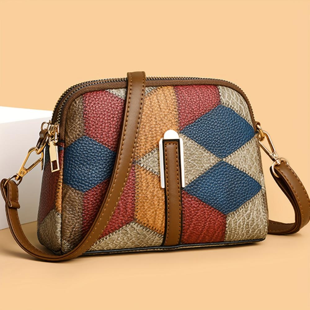 Lavinque Bags Sac Bandoulière Patchwork | Multicolore | Artistique et Tendance