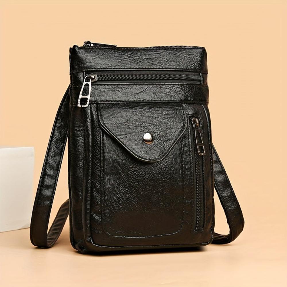 Lavinque Bags Sac Bandoulière Vertical | Marron | Compact & Fonctionnel