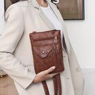 Lavinque Bags Sac Bandoulière Vertical | Marron | Compact & Fonctionnel