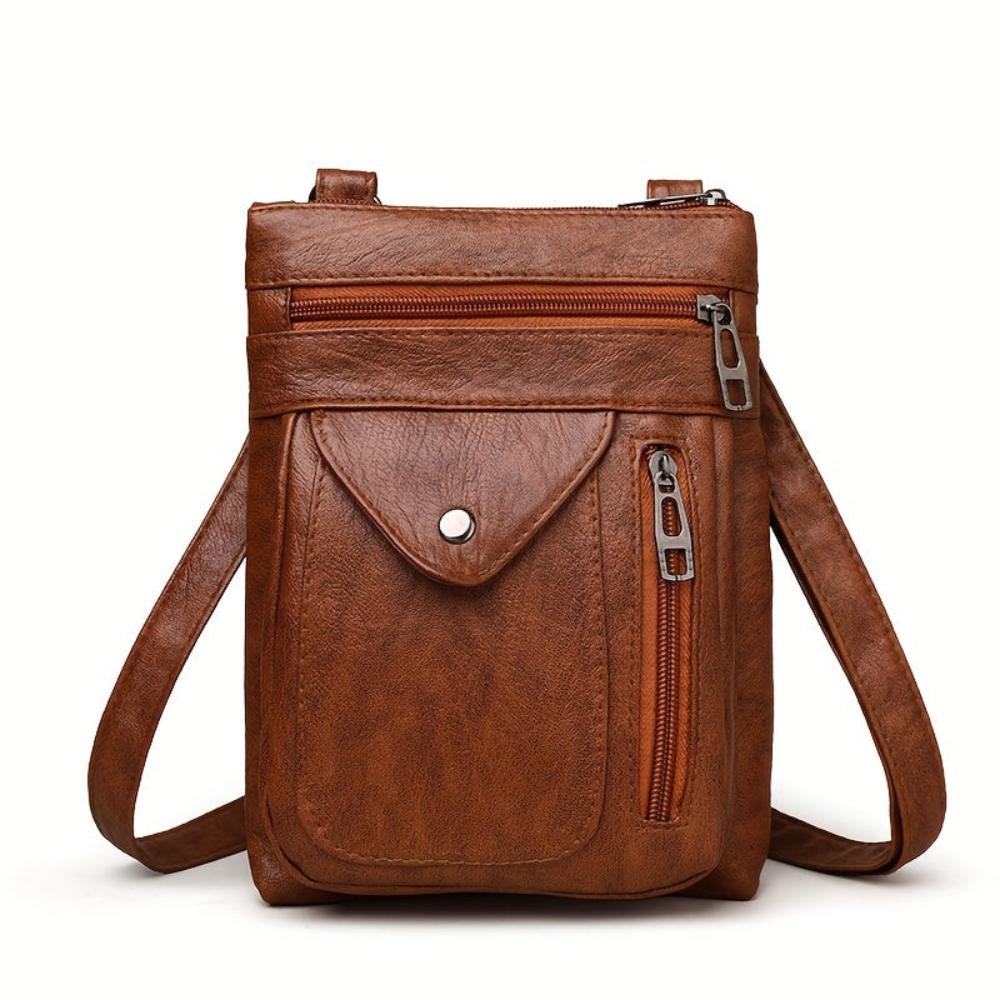 Lavinque Bags Sac Bandoulière Vertical | Marron | Compact & Fonctionnel