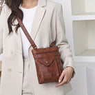 Lavinque Bags Sac Bandoulière Vertical | Marron | Compact & Fonctionnel