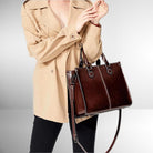 Lavinque Bags Sac Cabas Business Élégant | Marron Cognac | Structuré et Professionnel