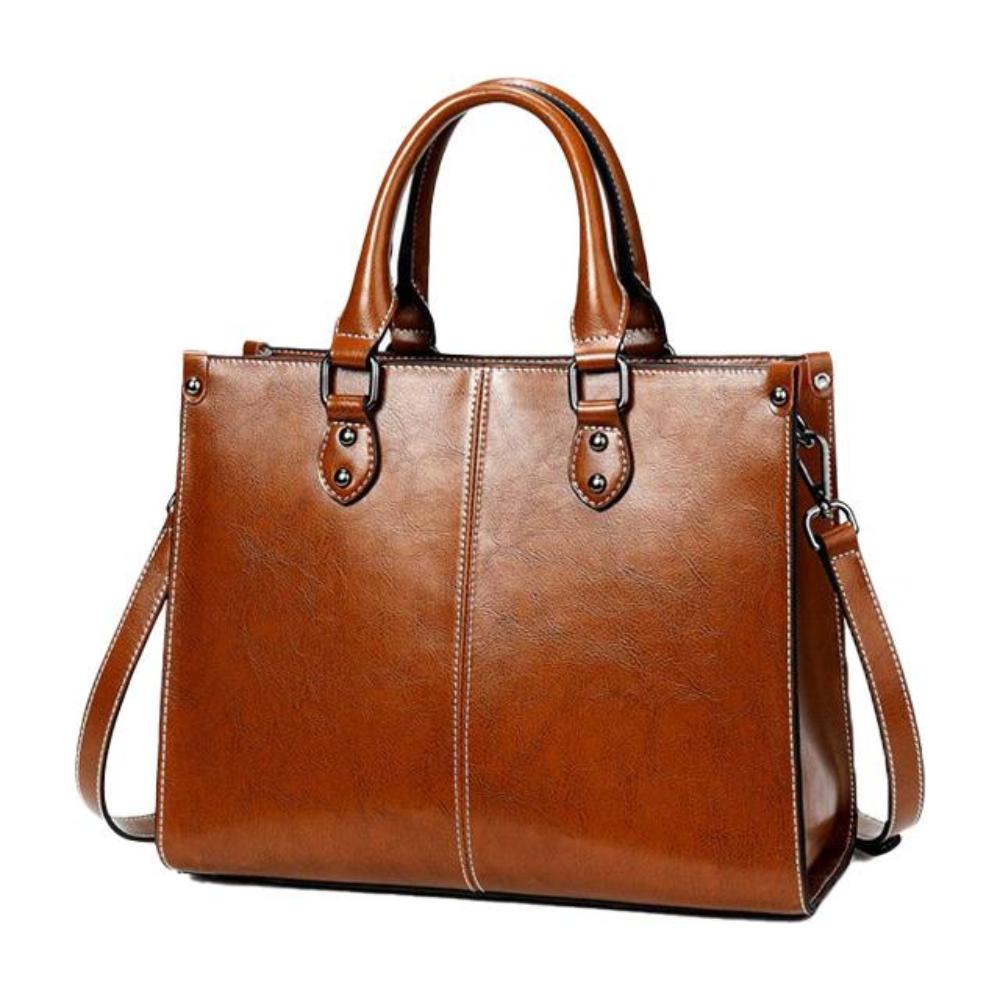 Lavinque Bags Sac Cabas Business Élégant | Marron Cognac | Structuré et Professionnel