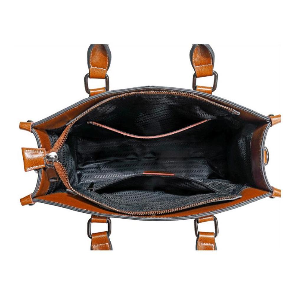 Lavinque Bags Sac Cabas Business Élégant | Marron Cognac | Structuré et Professionnel
