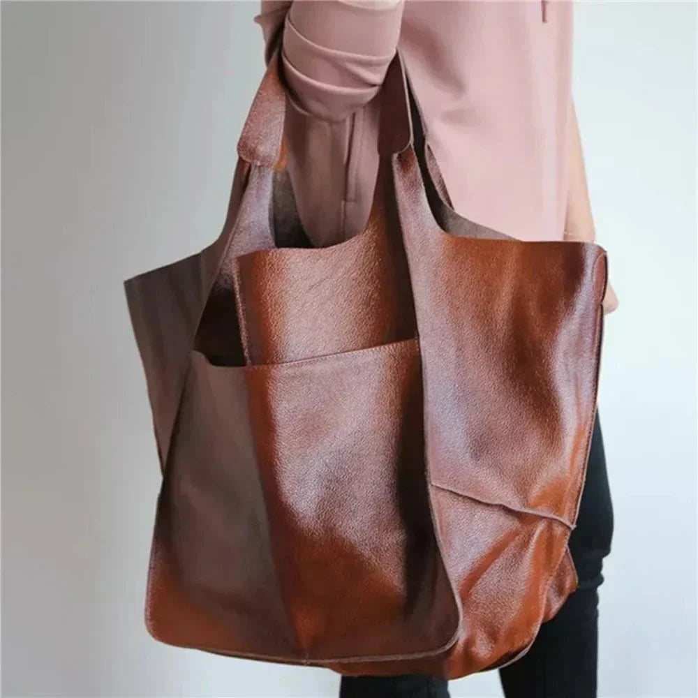 Lavinque Bags Sac Cabas Oversize | Marron | Souple & Minimaliste