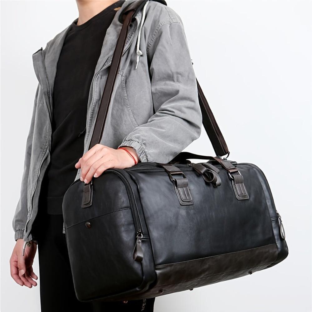 Lavinque Bags Sac de Voyage | Noir & Marron | Élégant & Fonctionnel