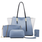 Lavinque Bags Set de Sacs 4 Pièces | Bleu Poudré & Blanc | Élégance Polyvalente