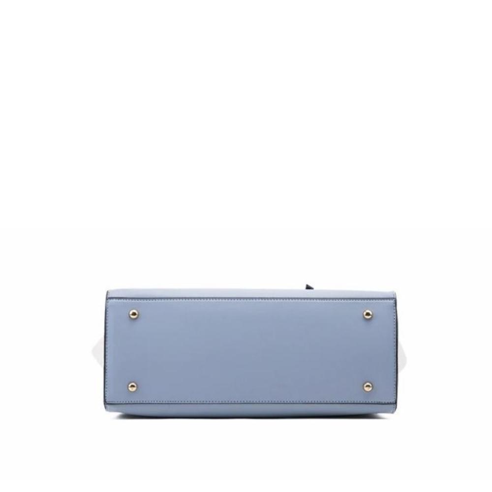 Lavinque Bags Set de Sacs 4 Pièces | Bleu Poudré & Blanc | Élégance Polyvalente