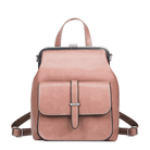 Lavinque Bags Tulipe Sac à Dos Élégant à Fermoir Métallique | Rouge Bordeaux | Charme Rétro & Fonctionnalité