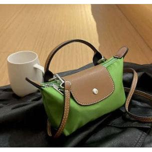 Lavinque Bags Vert Mini Sac à Main Chic | Bleu Marine & Marron | Élégant et Compact