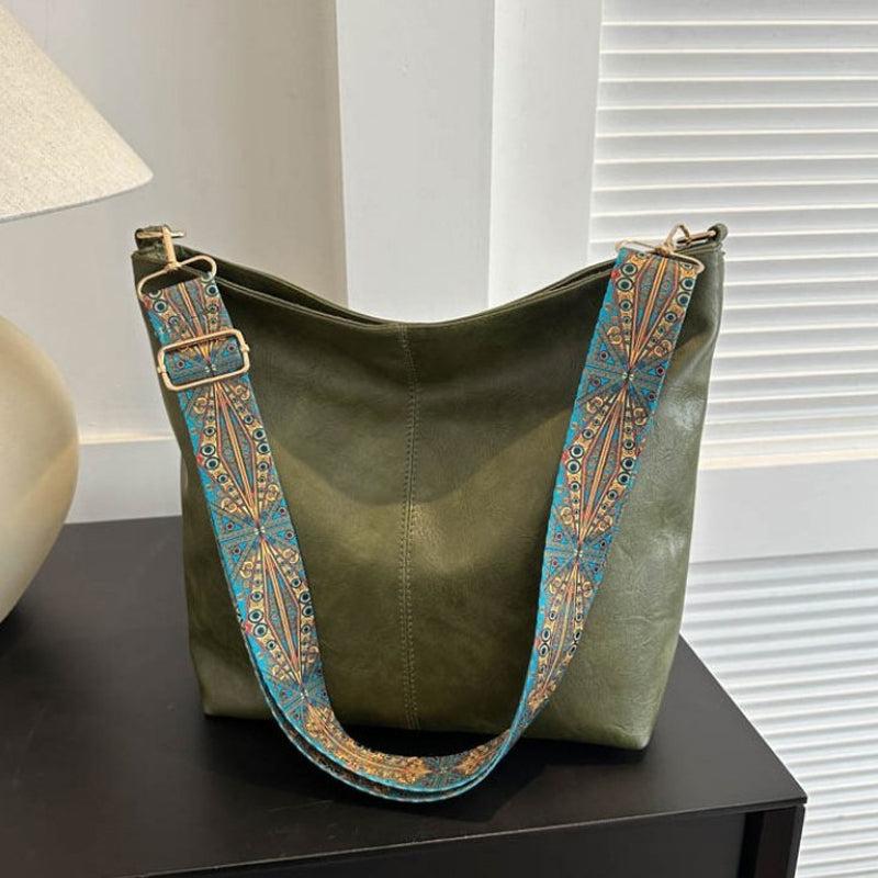 Lavinque Bags Vert Sac Bandoulière Bohème | Marron Vintage | Pratique et Original