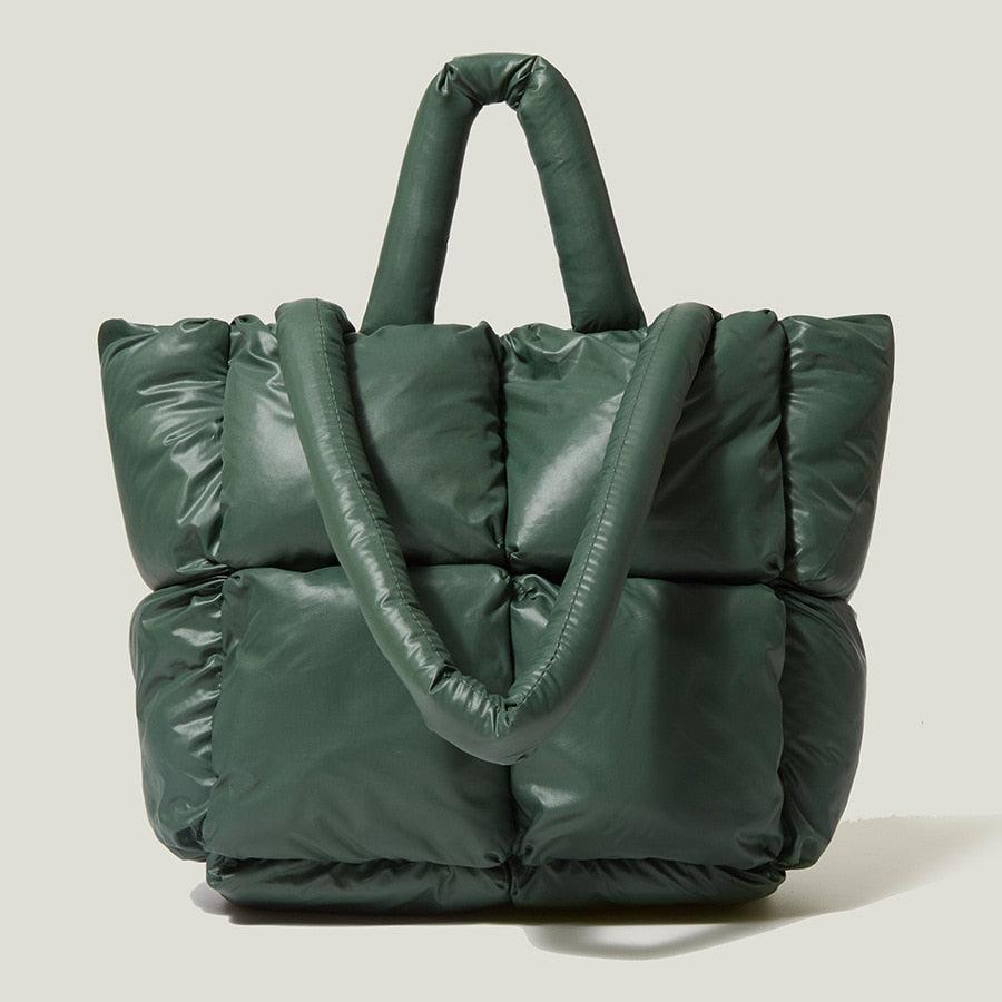 Lavinque Bags Vert Sac Matelassé Volume | Marron Caramel | Tendance, Moelleux et Spacieux