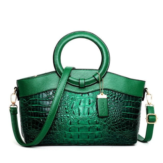 Lavinque Bags Vert / Taille Unique Sac à Main Élégant | Cuir Style Croco | Chic & Sophistiqué