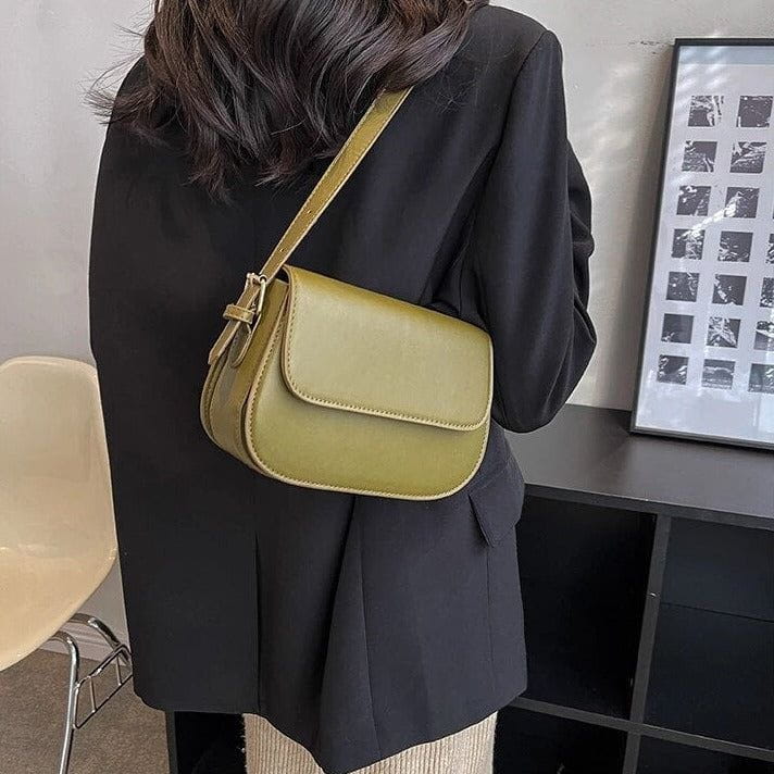 Lavinque Bags Vert / Taille Unique Sac Bandoulière Élégant | Cuir Lisse | Minimaliste et Chic