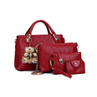 Lavinque Bags Vin rouge Ensemble de Sacs à Main | 4 Pièces | Élégance & Polyvalence