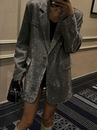 Lavinque Blazer Blazer Pailleté Oversize | Chic | Élégant et Brillant