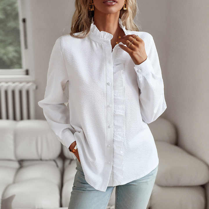Lavinque Blouses Blanc / S Blouse à Volants | Élégance Féminine | Tendance Chic