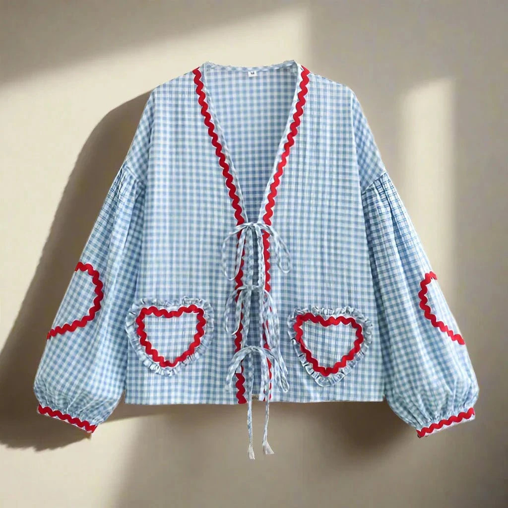 Lavinque Blouses Bleu ciel / S Blouse Bohème Brodée  | Romantique et Tendance