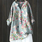 Lavinque Blouses Bleu ciel / S Blouse Bohème Fleurie | Élégance Décontractée | Fluide & Confortable