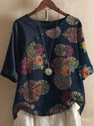 Lavinque Blouses Bleu marine / XS Blouse Bohème Asymétrique | Élégance & Couleurs | Confort & Style Unique