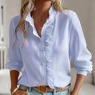 Lavinque Blouses Bleu / S Blouse à Volants | Élégance Féminine | Tendance Chic