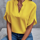 Lavinque Blouses Blouse Col Fendu | Élégante | Fluide et Confortable