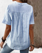 Lavinque Blouses Blouse Décontractée | Style Rayé | Élégance et Confort