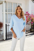 Lavinque Blouses Blouse Élégante à Manches 3/4 | Chic & Confort | Idéale pour Toutes Occasions