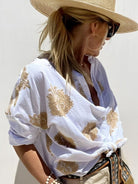 Lavinque Blouses Chemise Oversize Brodée | Élégance Bohème | Légèreté &  Raffinement