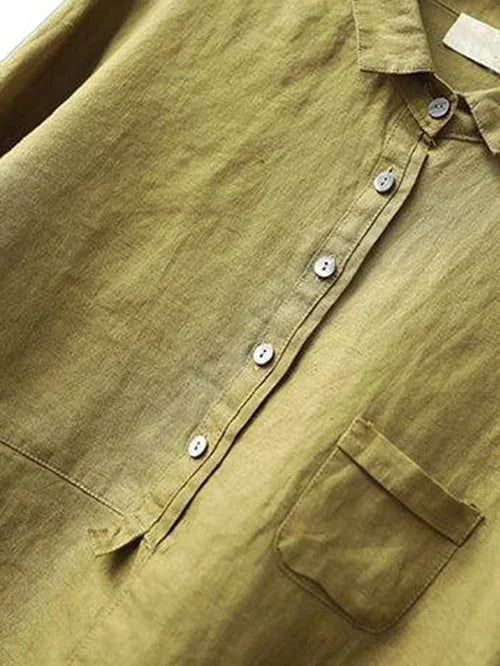 Lavinque Blouses Chemise Oversize en Lin | Élégance Décontractée | Confort &  Légèreté