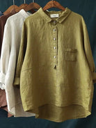 Lavinque Blouses Chemise Oversize en Lin | Élégance Décontractée | Confort &  Légèreté