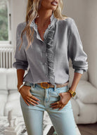 Lavinque Blouses Noir / S Blouse à Volants | Élégante | Légère et Féminine