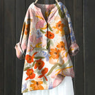 Lavinque Blouses Orange / S Blouse Bohème Fleurie | Élégance Décontractée | Fluide & Confortable