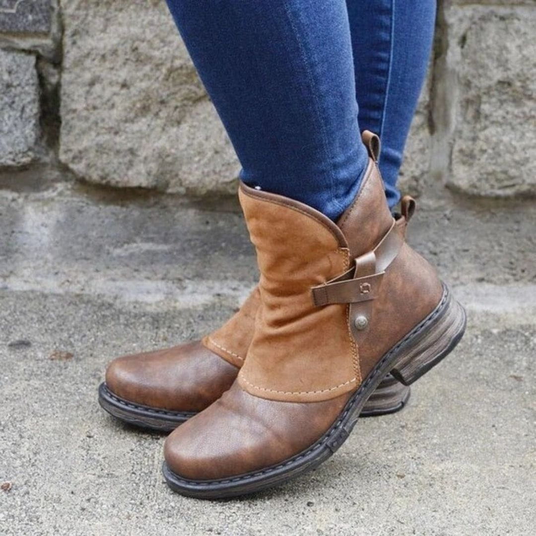 Lavinque Boots 34 Bottines Western Bimatière | Style Rustique | Confort & Élégance Décontractée