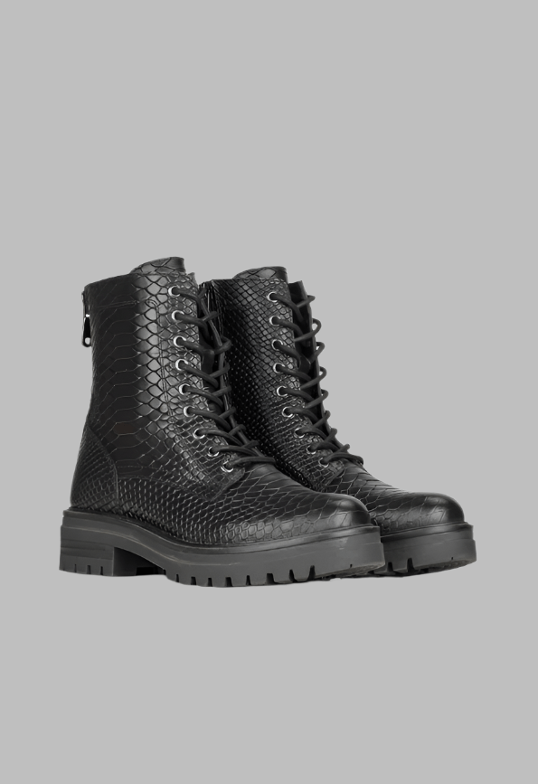 Lavinque Boots 35 / Noir Bottines de combat en cuir | Bottines | Style audacieux et confort robuste