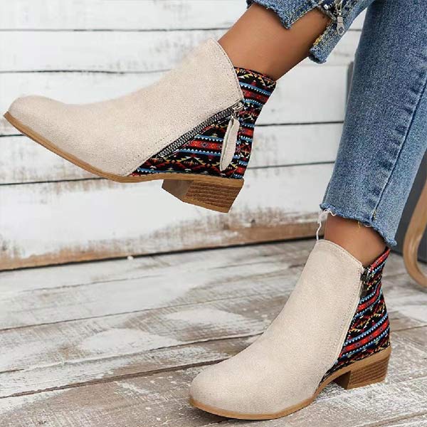 Lavinque Boots Beige 1 / 35 Bottines Décontractées | Simili Daim | Élégance et Confort