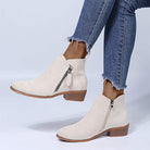 Lavinque Boots Beige / 35 Bottines Décontractées | Simili Daim | Élégance et Confort