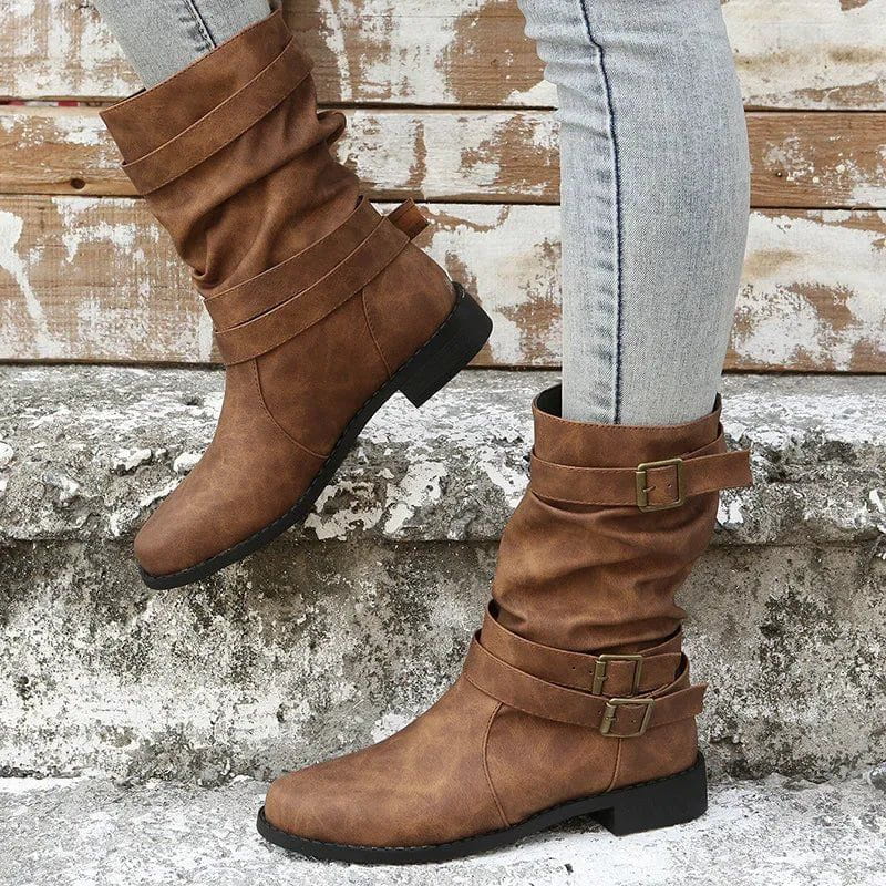 Lavinque Boots Beige / 36 Bottes Femme | Style Décontracté | Effet Vieilli