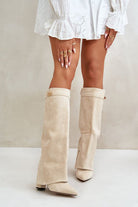 Lavinque Boots Beige / 36 Bottes Hautes Femme | Élégance & Confort | Talon Chic