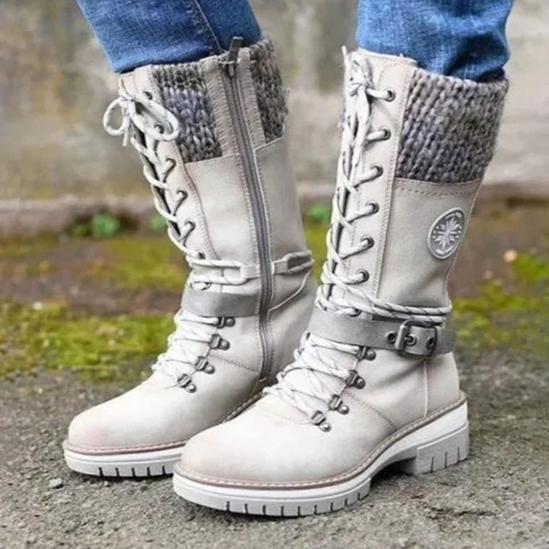 Lavinque Boots Blanc / 35 Bottes d'Hiver Montantes | Chaudes | Confort et Style