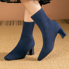 Lavinque Boots Bleu / 34 Bottines Chaussettes à Talon | Élégance | Confort et Style Moderne